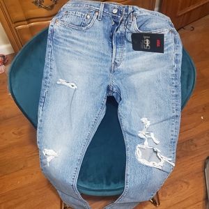 NWT - Levi's 501 Distressed Skinny Jeans